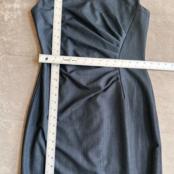 Calvin Klein Blue Ruched Asymmetrical Sheath Dress - Picture 16 of 16